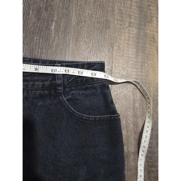 Vintage Bongo Jeans Women Size 13 Mom Jeans Black Wash Y2K Zipper Ankle - Picture 4 of 12